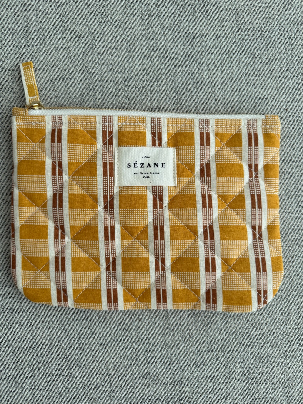 Sézane Yellow Pouch NWOT